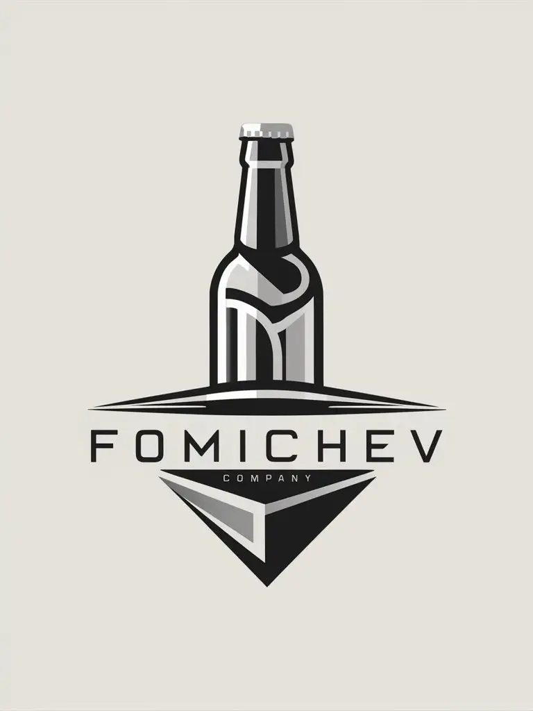 Логотип бутылка пива надпись "Fomichev Company"