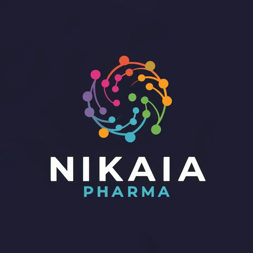 LOGO-Design-For-Nikaia-Pharma-Modern-Cell-Symbol-with-Distinctive-Typography-for-the-Technology-Industry