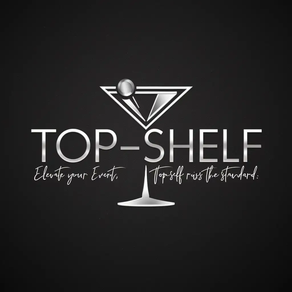 TopShelf Mobile Bar Logo Elevate Your Event with StandardRaising Elegance
