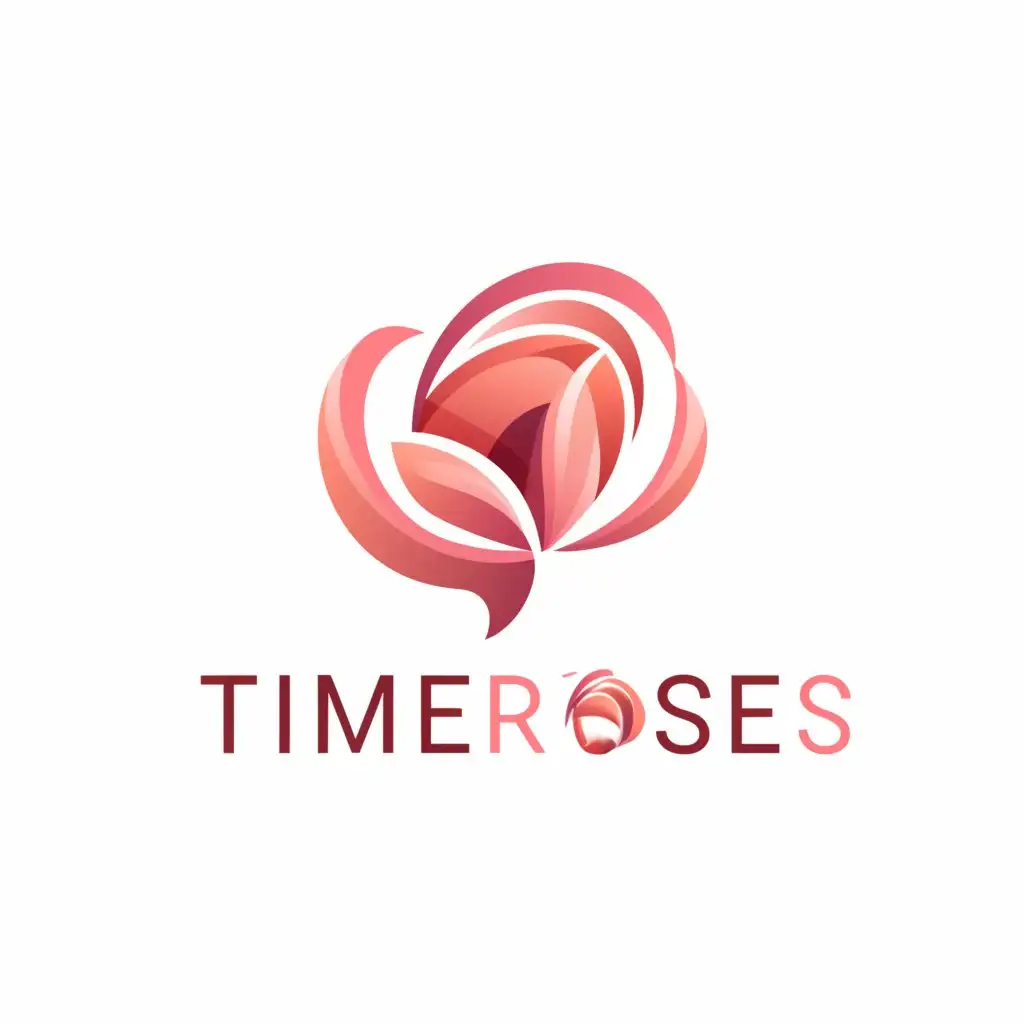a logo design,with the text "TimeRoses", main symbol:Rose,Moderate,be used in Retail industry,clear background