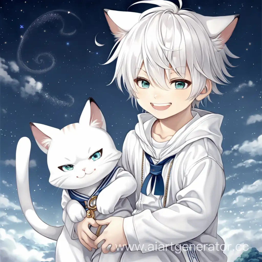Fantasy-Anime-Art-Smiling-Neko-Boy-in-White-Clothes
