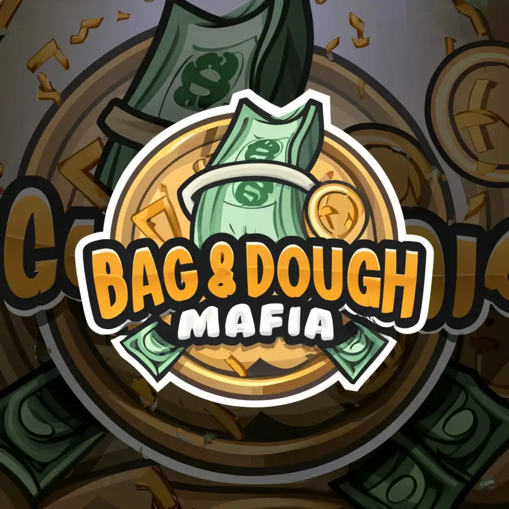 a logo design,with the text "BAG DOUGH MAFIA", main symbol:Money sign,Moderate,clear background