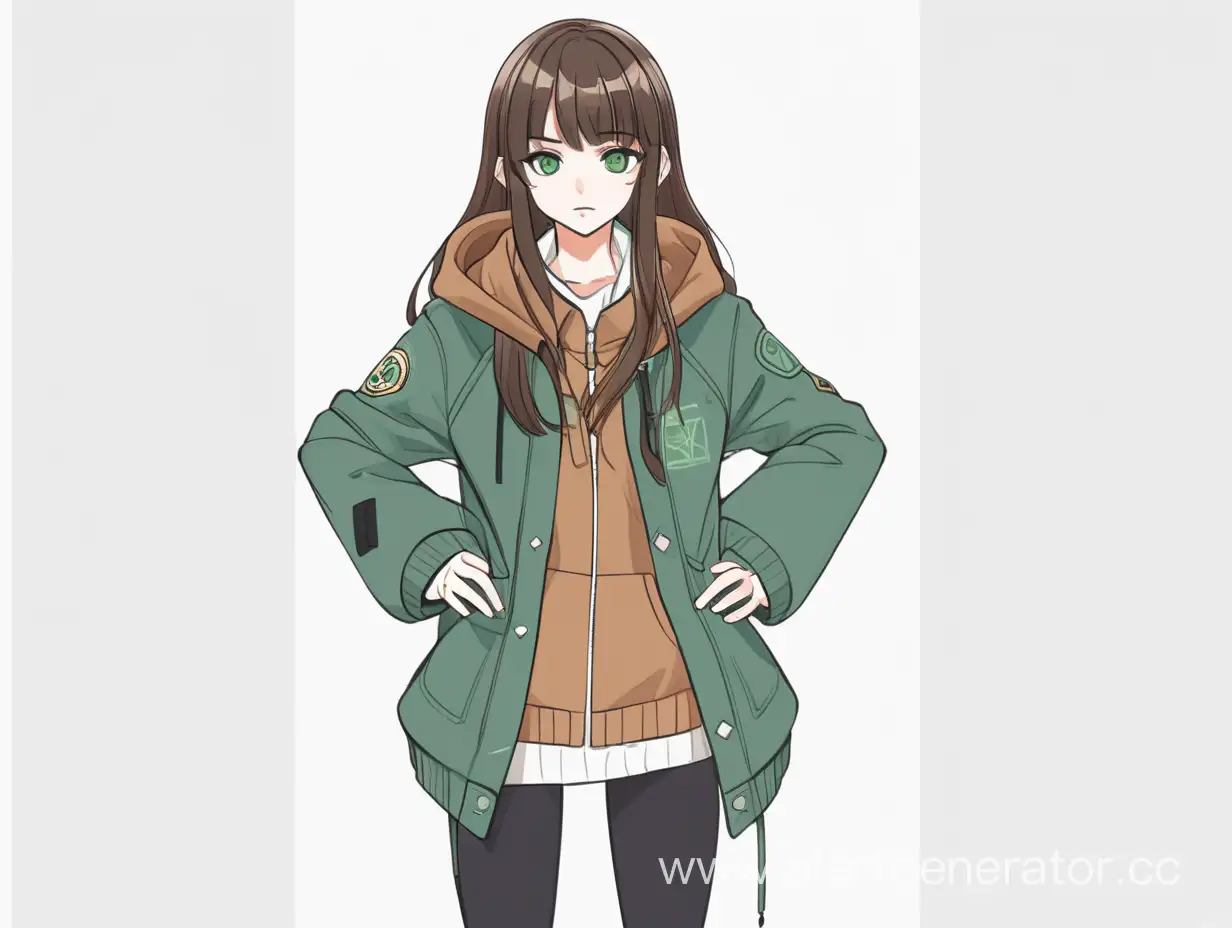Brunette-Anime-Girl-in-Stylish-Jacket-with-Conceptual-Designs