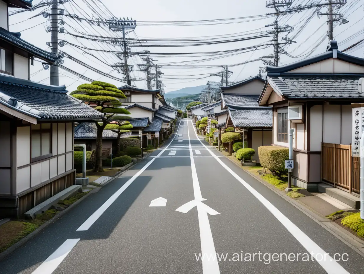 Дорога в школу в Японии пустая