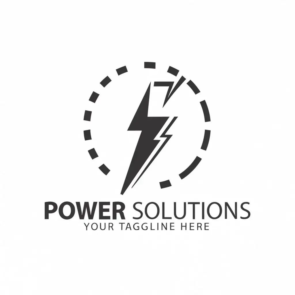 a logo design,with the text "Power Solutions", main symbol:Power Solutions ,Moderate,be used in Construction industry,clear background