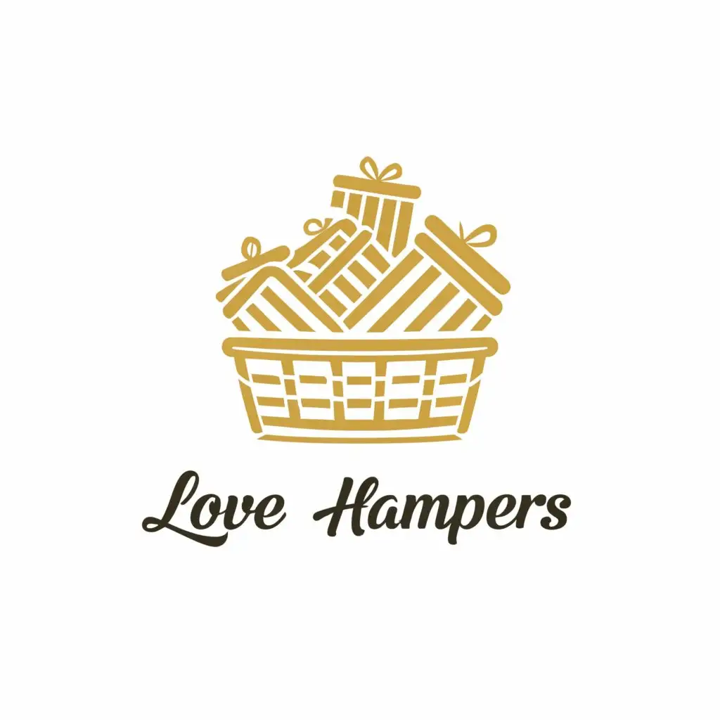 a logo design,with the text "Love Hampers", main symbol:Hampers,complex,be used in Retail industry,clear background