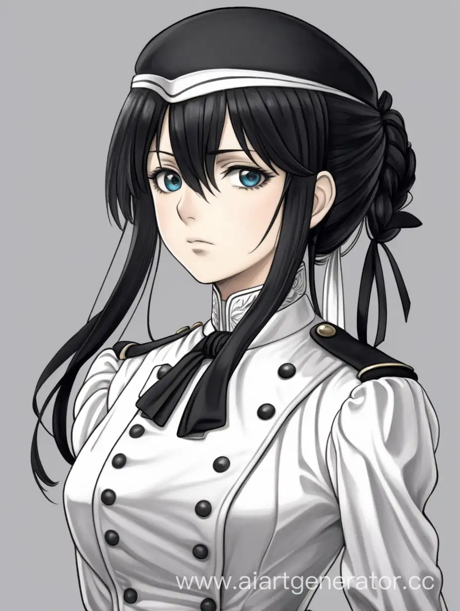 Beautiful-Anime-Girl-in-19th-Century-White-Uniform-with-Stern-Expression