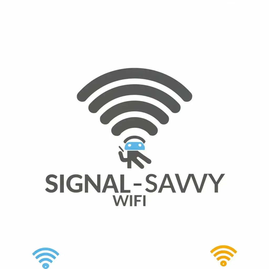 a logo design,with the text "Signal Savvy Wifi", main symbol:wifi signal symbol android,Moderate,be used in Technology industry,clear background