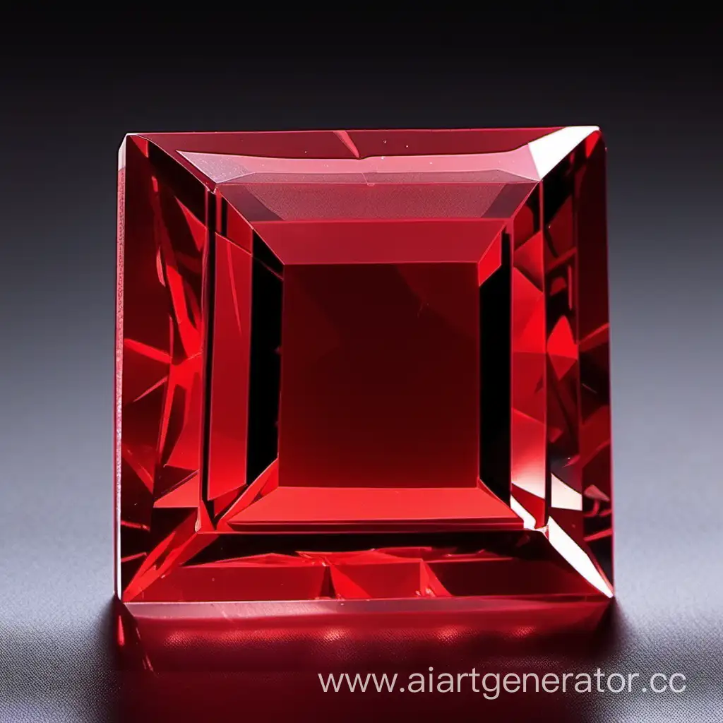 Red-Square-Crystal-Reflecting-Light