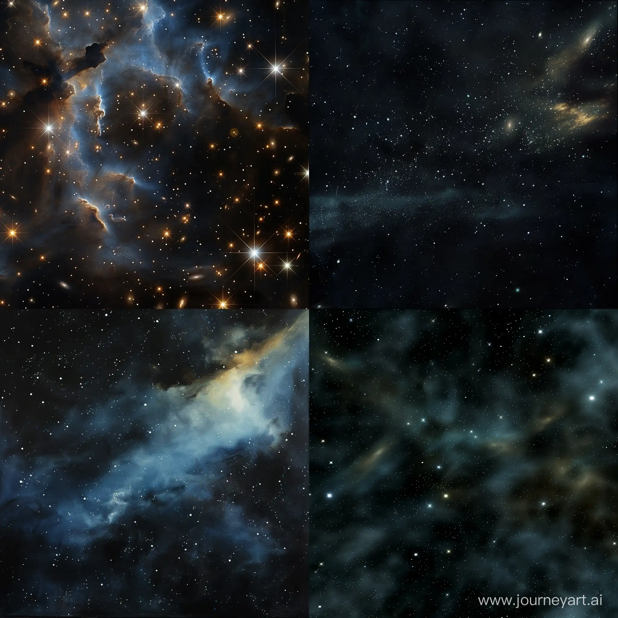 dark space with dim stars