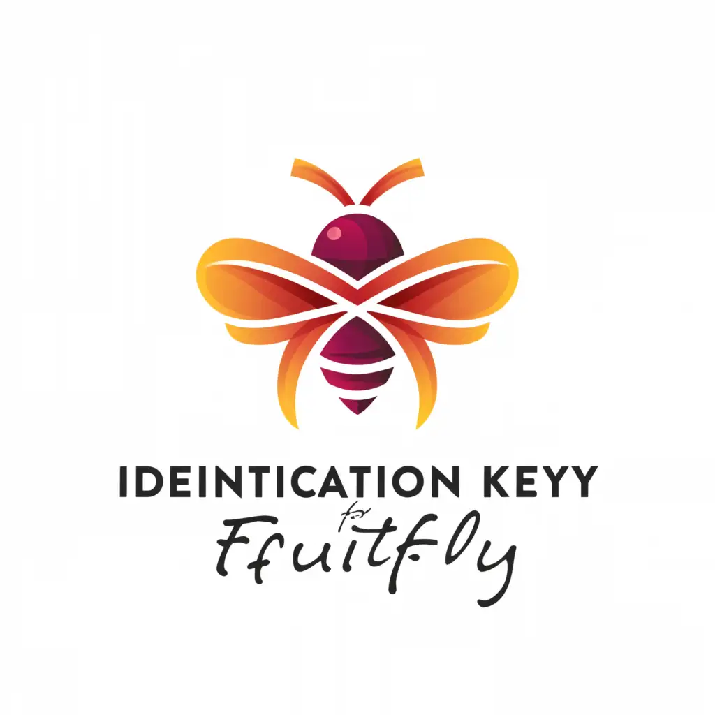 a logo design,with the text "Identification Key for Fruitfly", main symbol:Fruit fly,Moderate,be used in Education industry,clear background