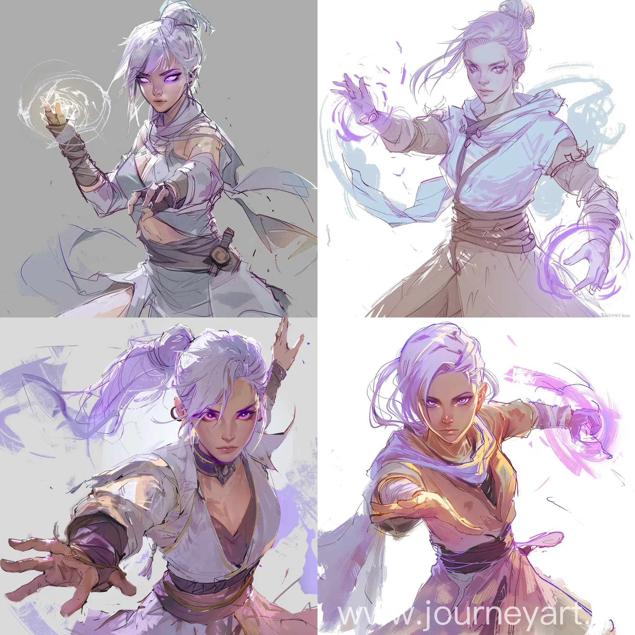 Dynamic-Pose-Modern-Mage-with-Light-Purple-Hair-in-Anime-Style