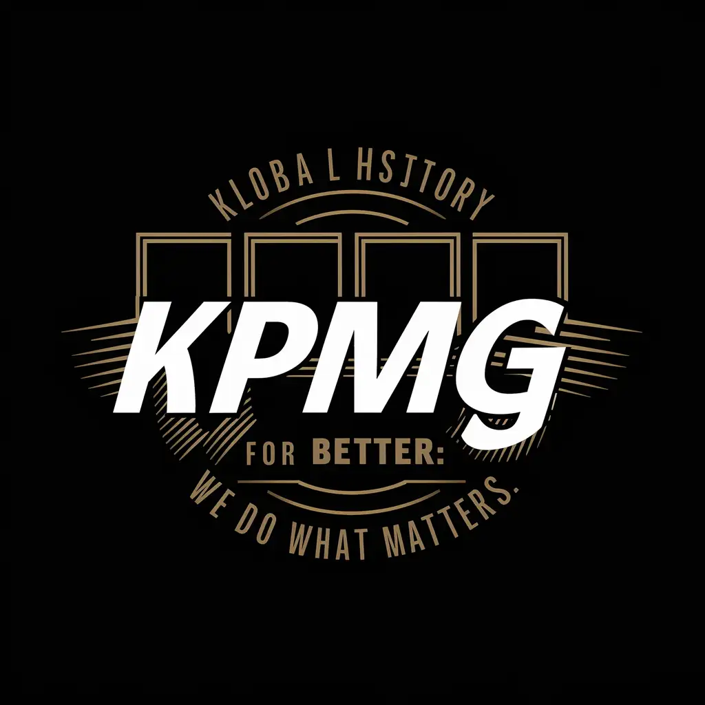 To create a compelling and impactful logo that embodies the rich history, global presence, and diverse service offerings of KPMG while encapsulating the essence of the slogan "For Better: We do what matters."
