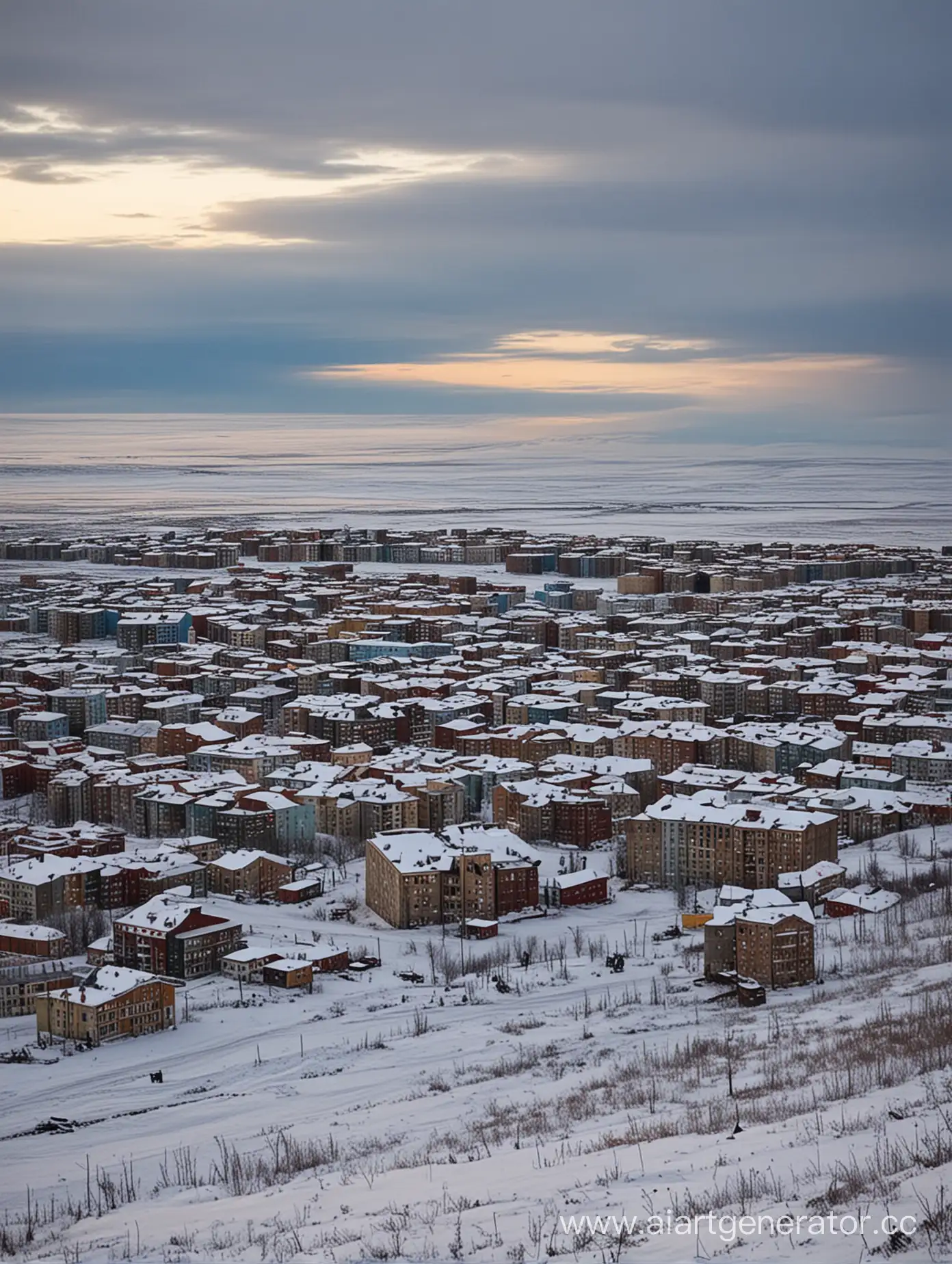 Industrial-Landscape-of-Norilsk-City-in-Russia