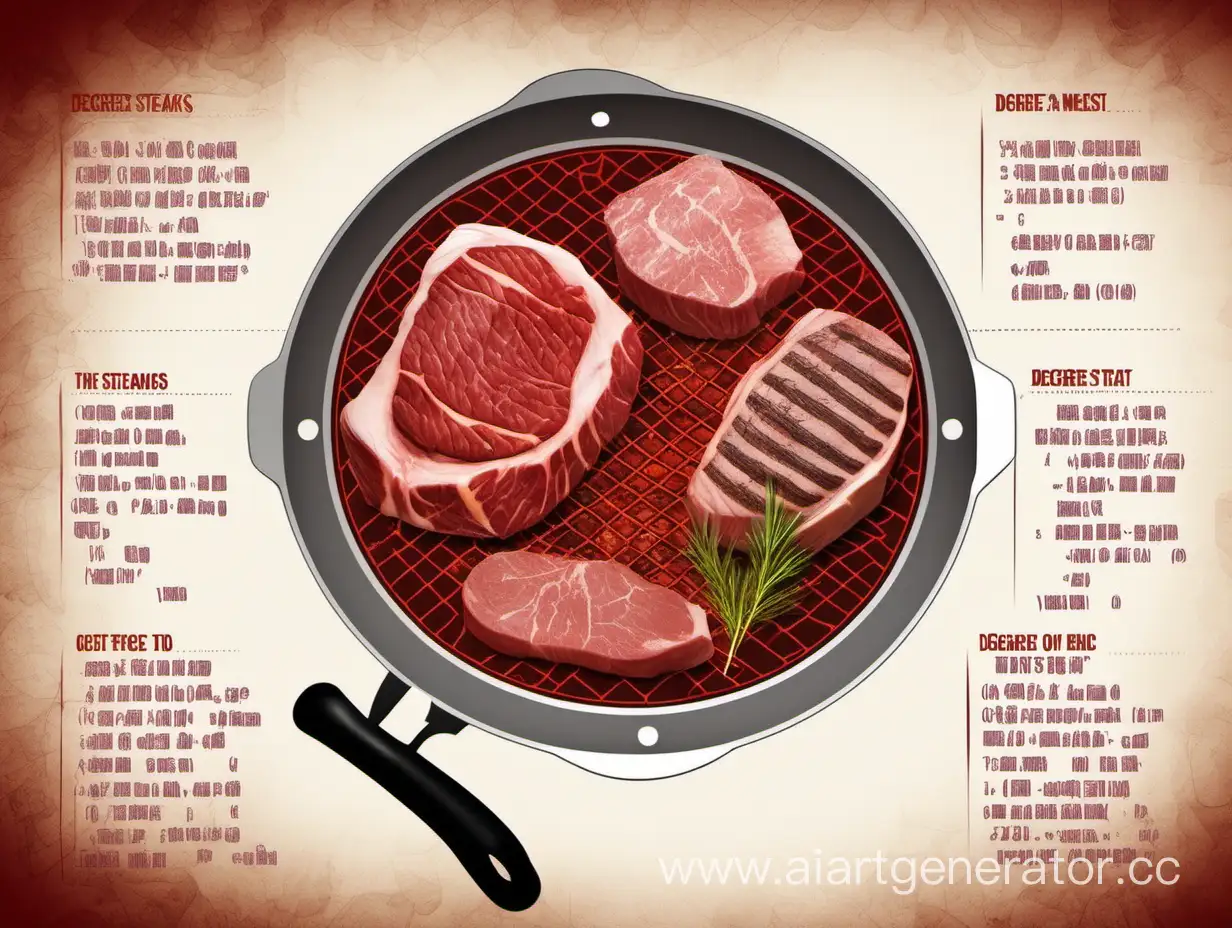 Степень прожарки мясных стейков 5 видов