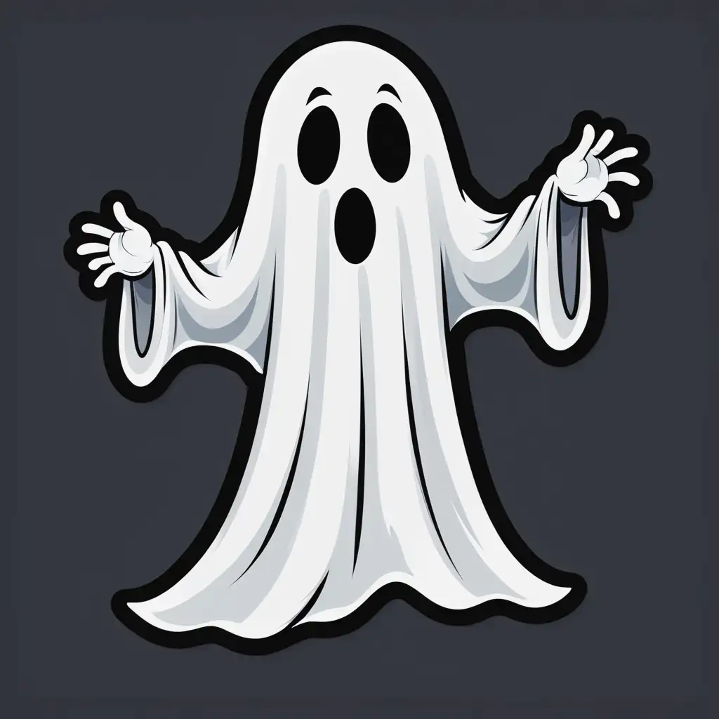 Simple Ghost Clipart Sticker
