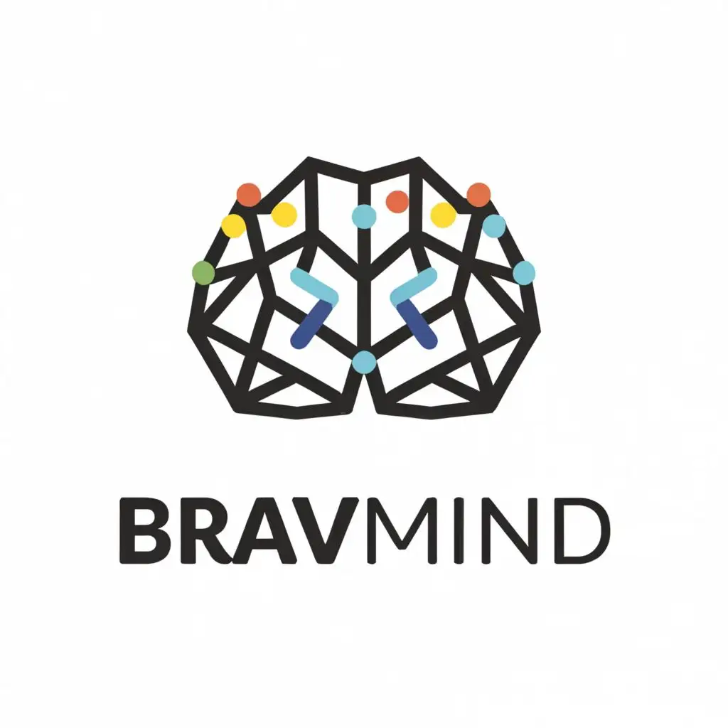 a logo design,with the text "BravMind", main symbol:psychology,complex,clear background