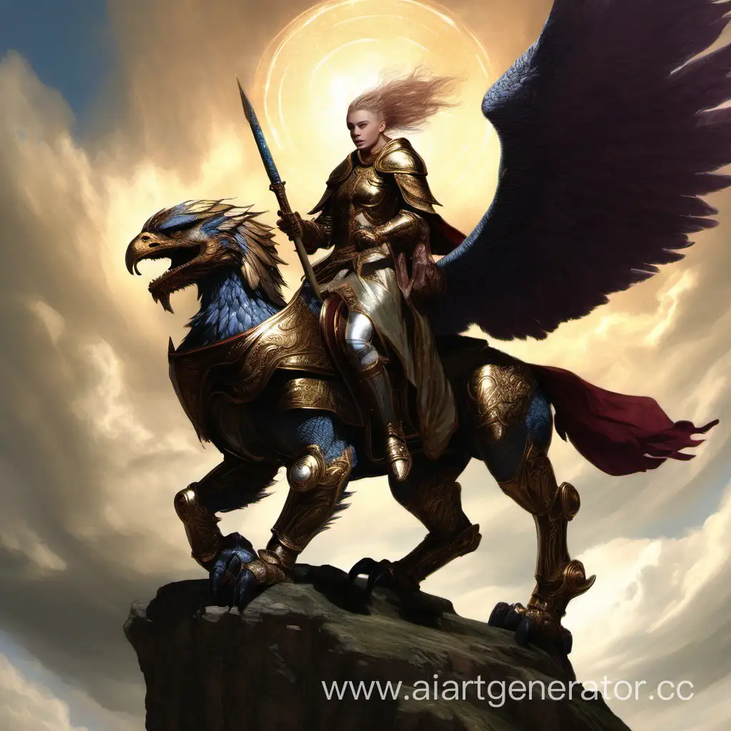 Mystical-Mage-in-Armor-Riding-a-Majestic-Griffin