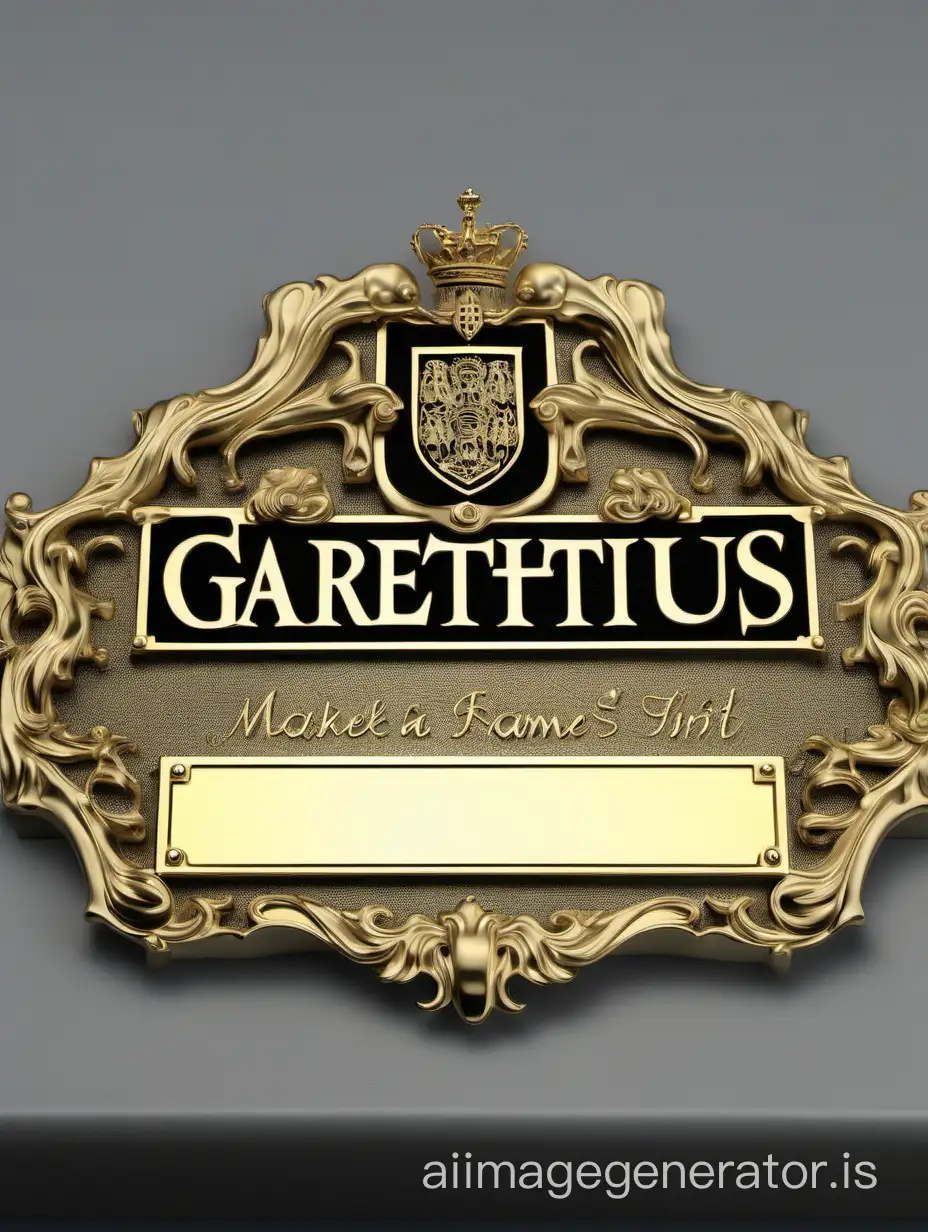Make a name plate gold for the Gareth Emiritus II