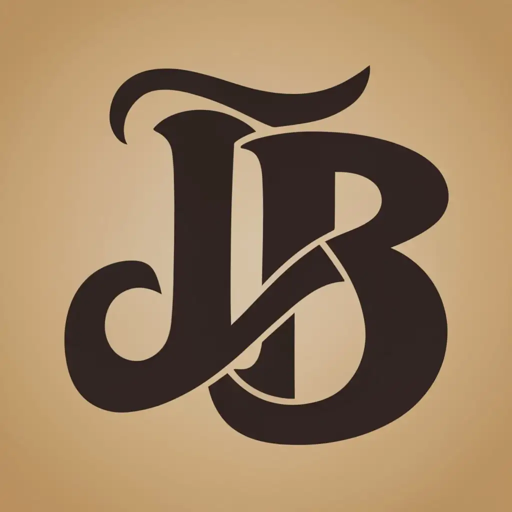 logo, Just two characters J and B, vintage look, will be used on my personalized watach, with the text "with the character "J" and "B"", typography
