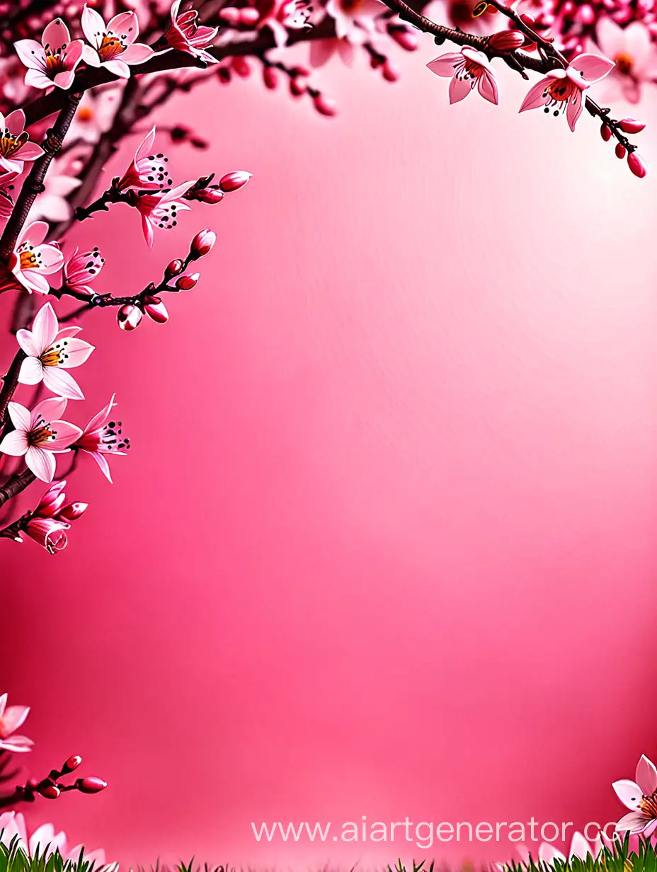 розовый весенний фон