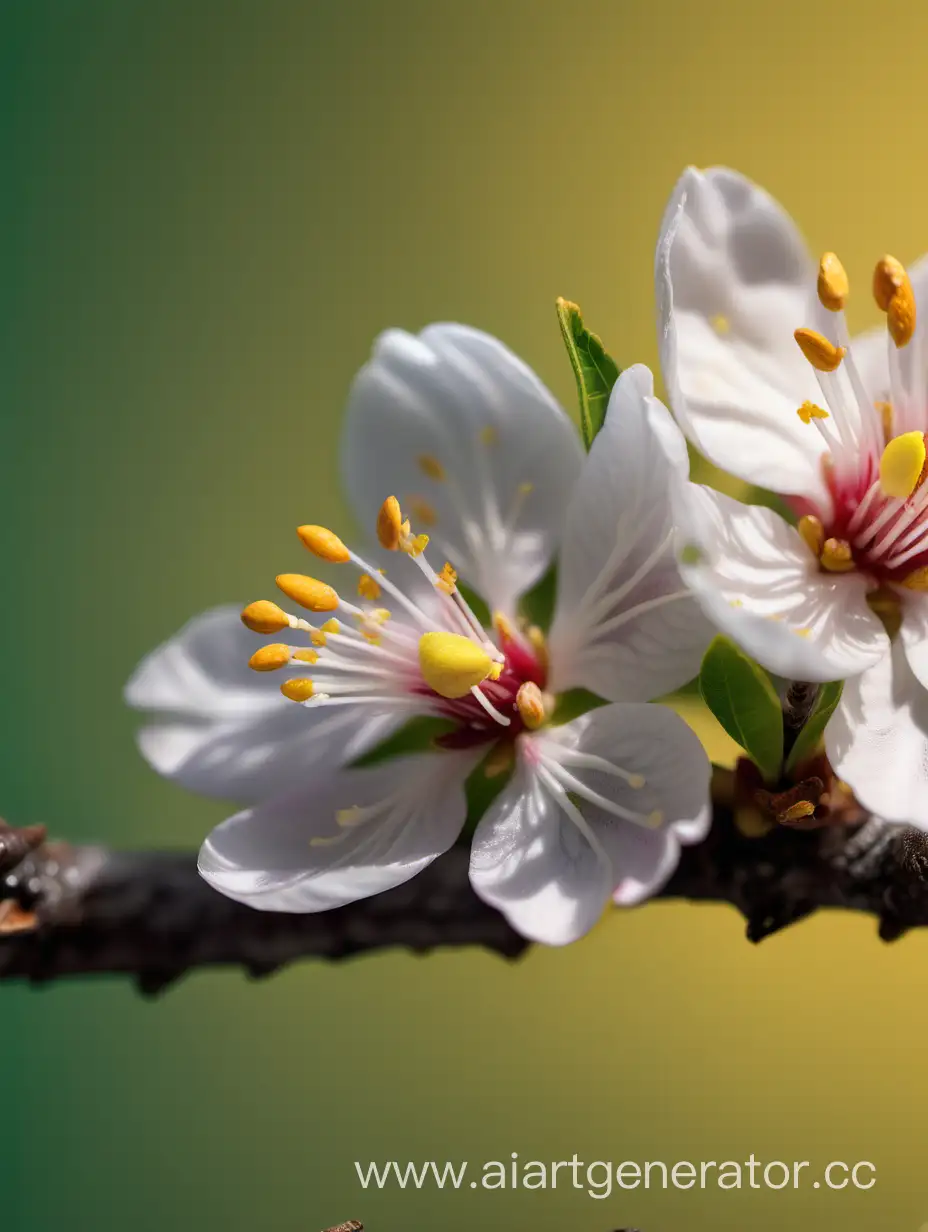 Exquisite-Almond-Blossom-CloseUp-Detailed-8k-Image-with-Royal-Green-and-Deep-Yellow-Background