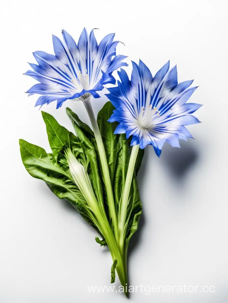 Vibrant-Chicory-Blossom-on-Clean-White-Background
