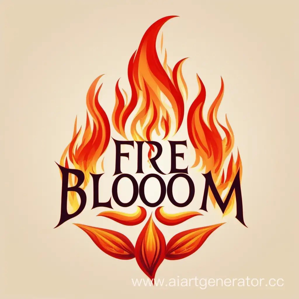 Логотип с надписью fire bloom