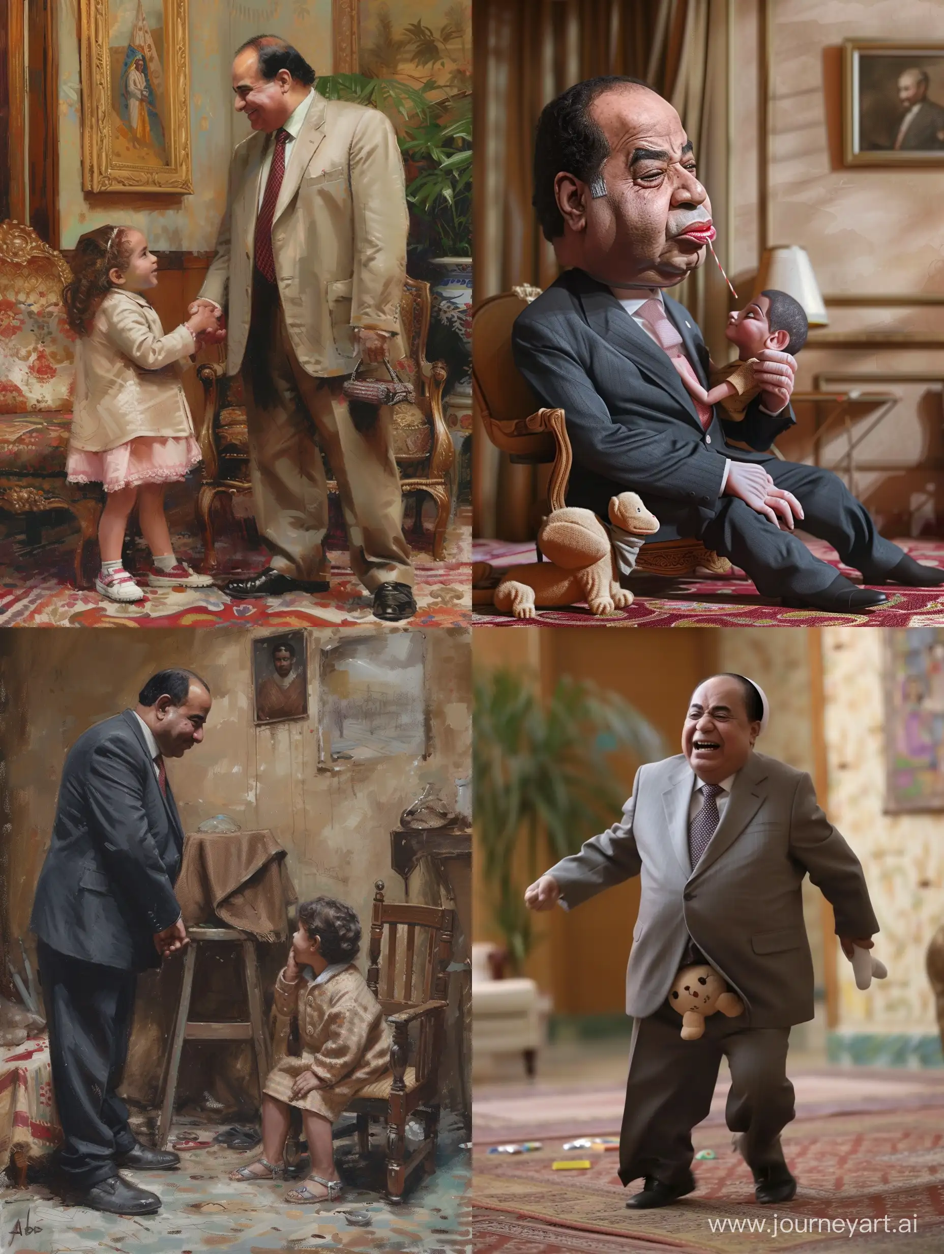 Abdel fattah el sisi being childish and doing children things realistic