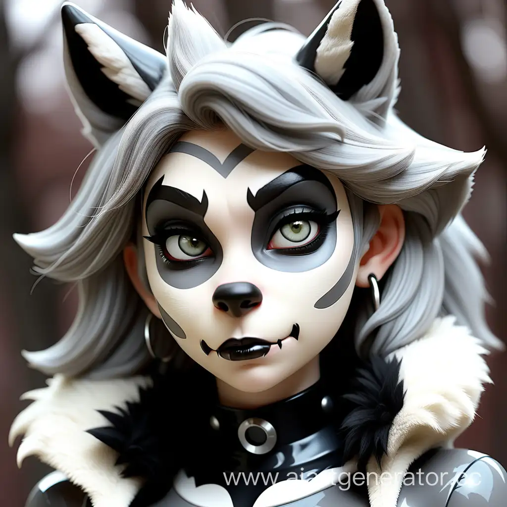 Latex-Furry-Wolf-Girl-with-Wroka-Face-Edgy-Fantasy-Art