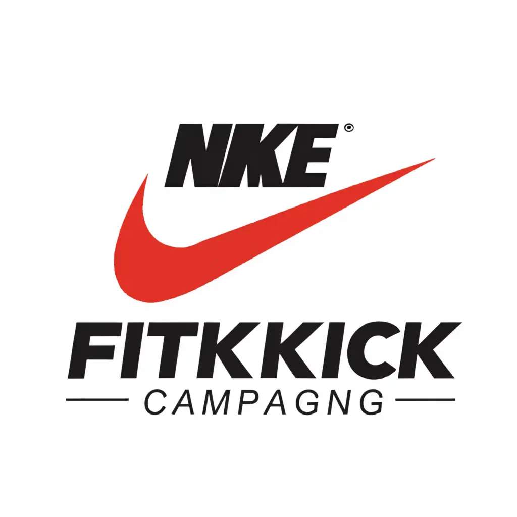 a logo design,with the text "Nike Fitkick Campaign", main symbol:Nike,Moderate,be used in Sports Fitness industry,clear background