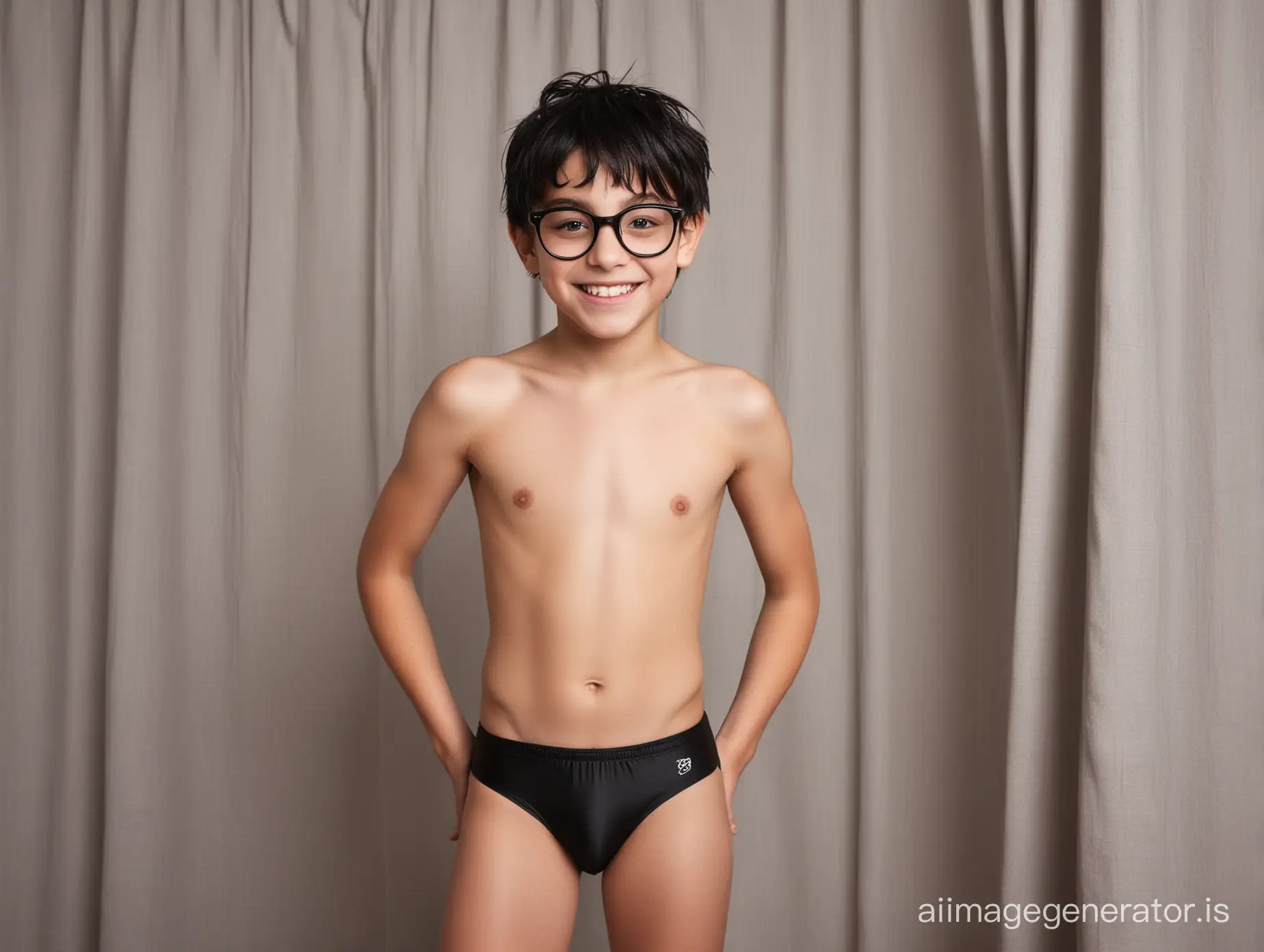 Youthful-Boy-in-Swimwear-Exuding-Charm-and-Modesty