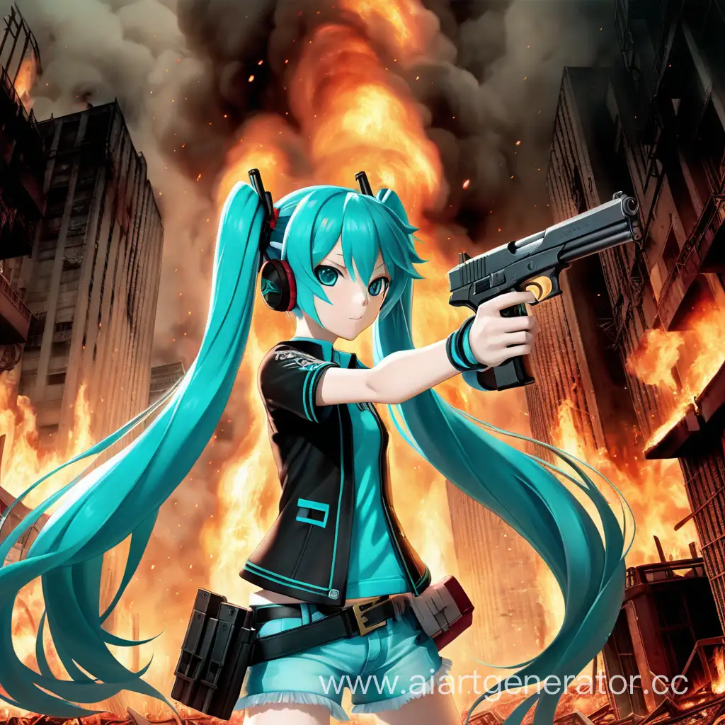 Hatsune-Miku-DualWielding-Guns-Amidst-Urban-Inferno
