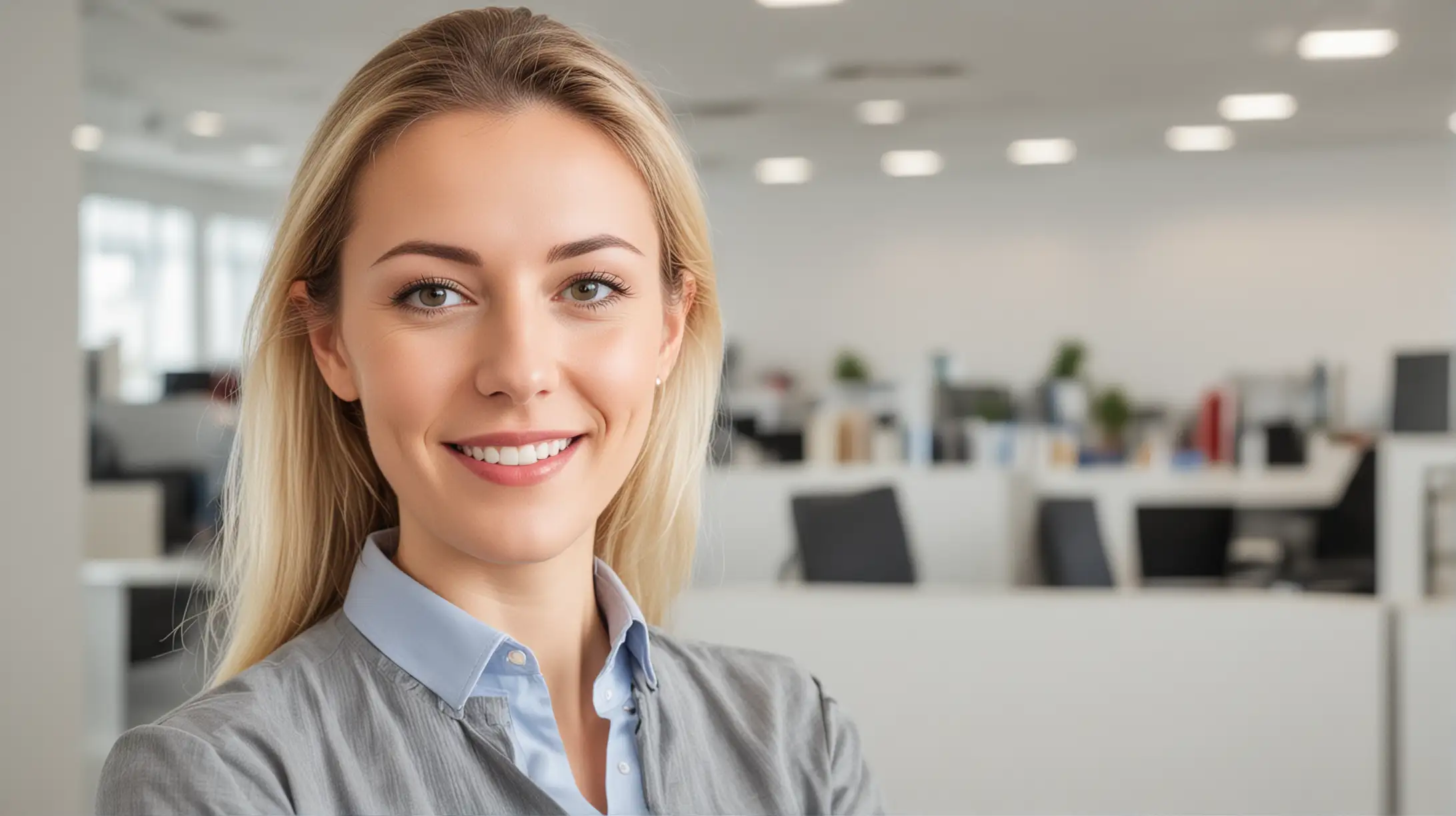 Bright and Friendly European Sales Employee in Back Office