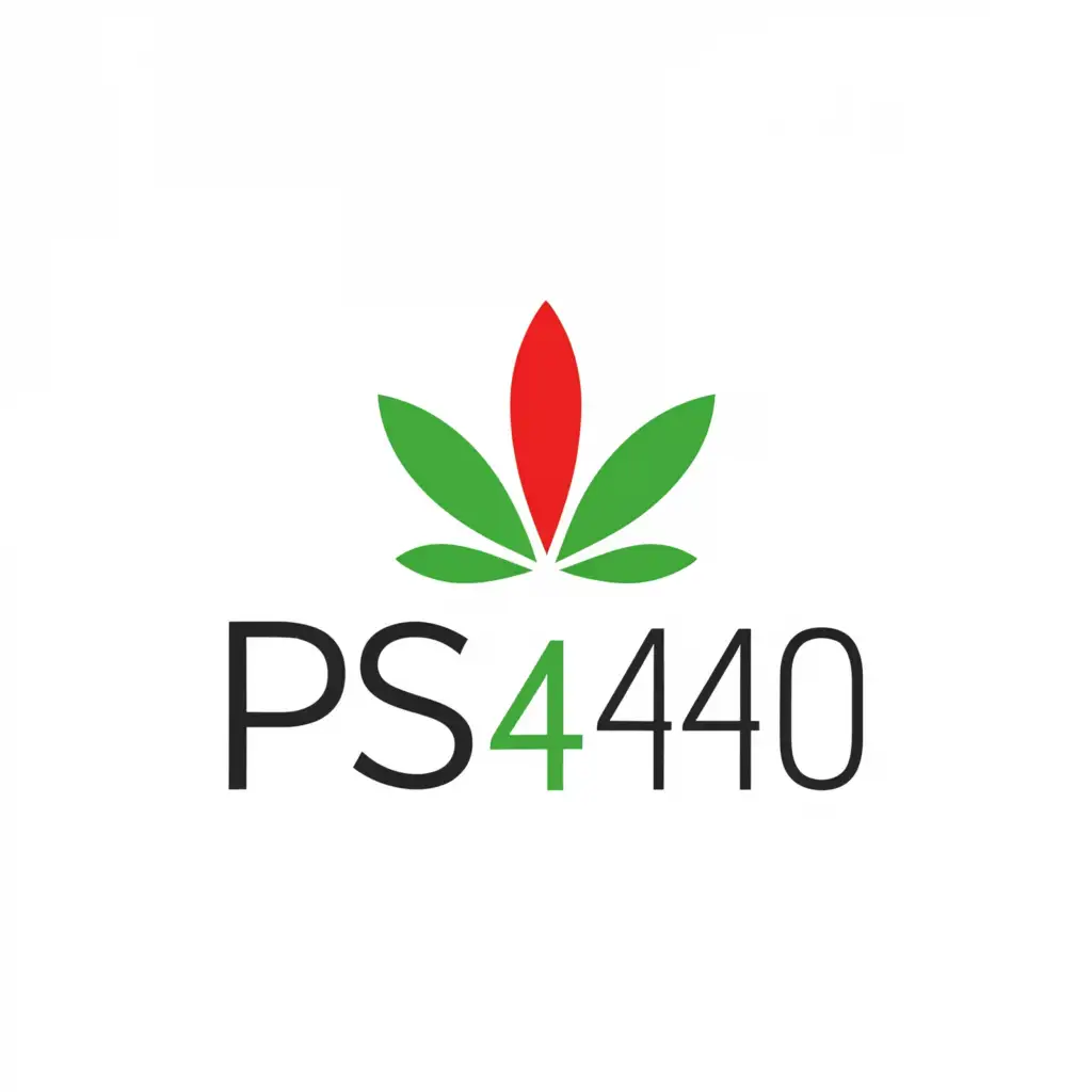 a logo design,with the text "Ps420", main symbol:Weed leaf half red and green,Moderate,be used in Legal industry,clear background