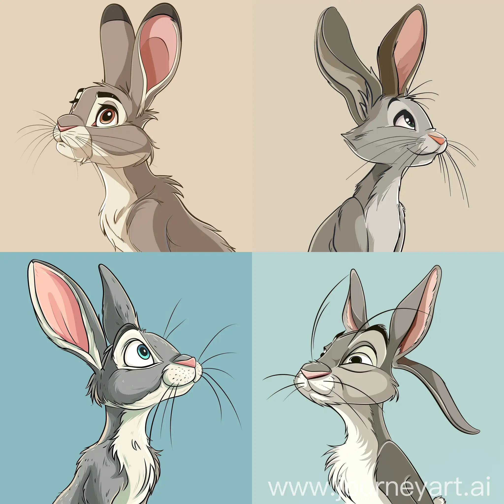 Adorable-Cartoon-Rabbit-with-Drooping-Ears