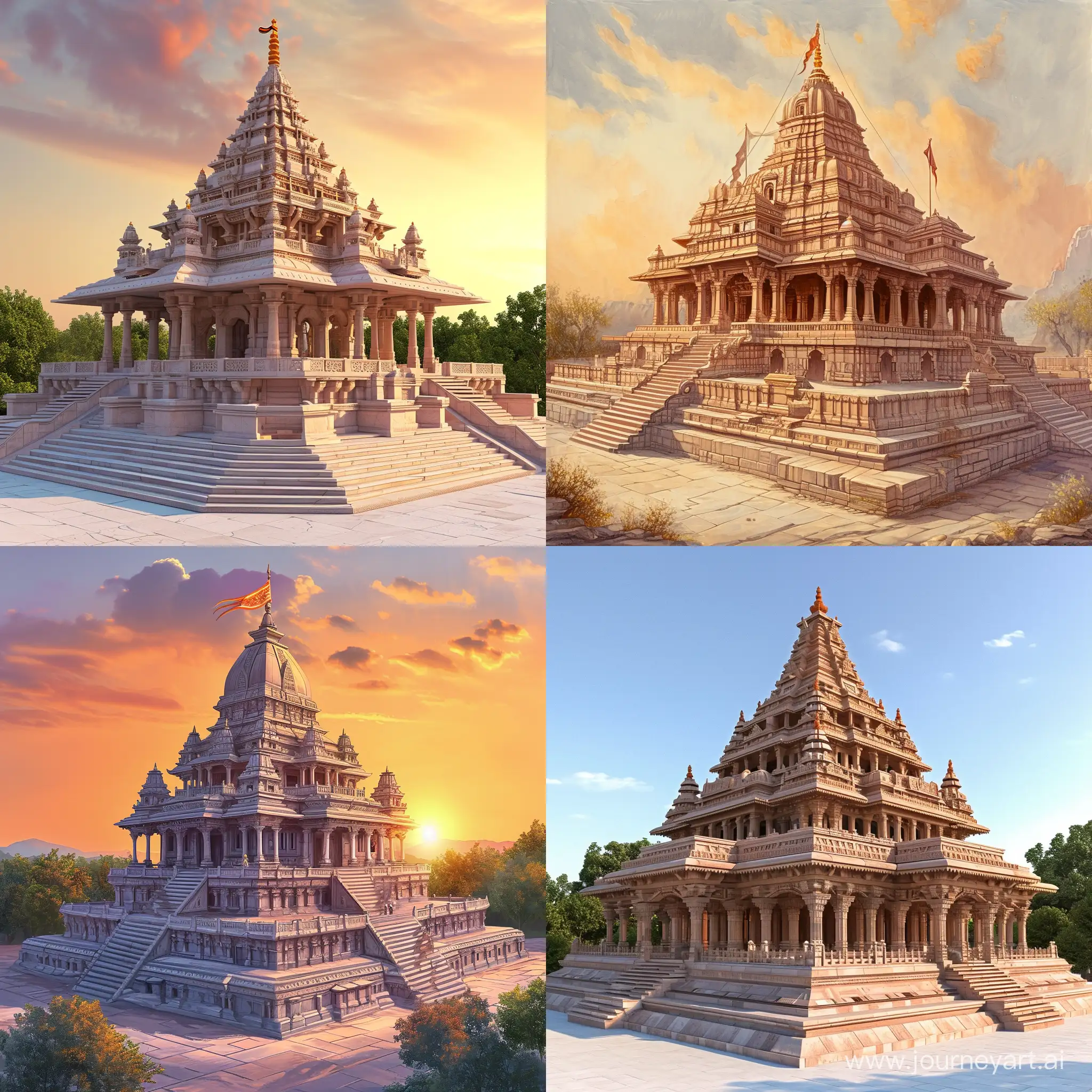Ram temple in Ayodhya mood realstic