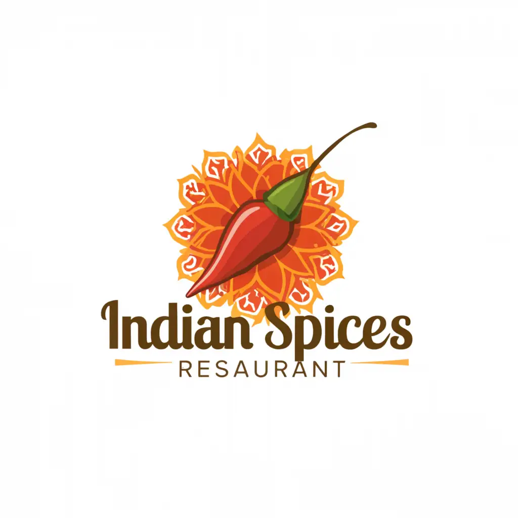 a logo design,with the text "indian spices", main symbol:indian spices,Moderate,be used in Restaurant industry,clear background