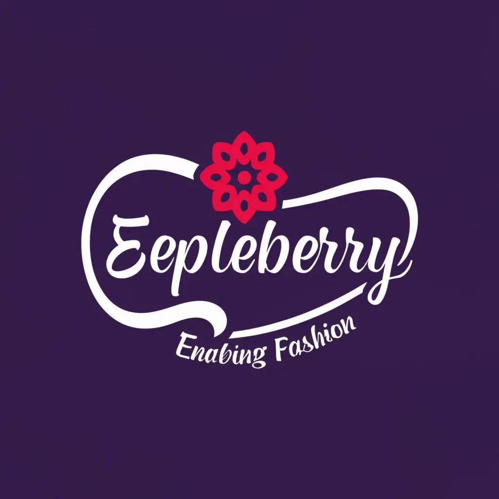 logo, berry Diamond icon with the text "EEPLEBERRY", with the slogan text "enabling fashion" typography