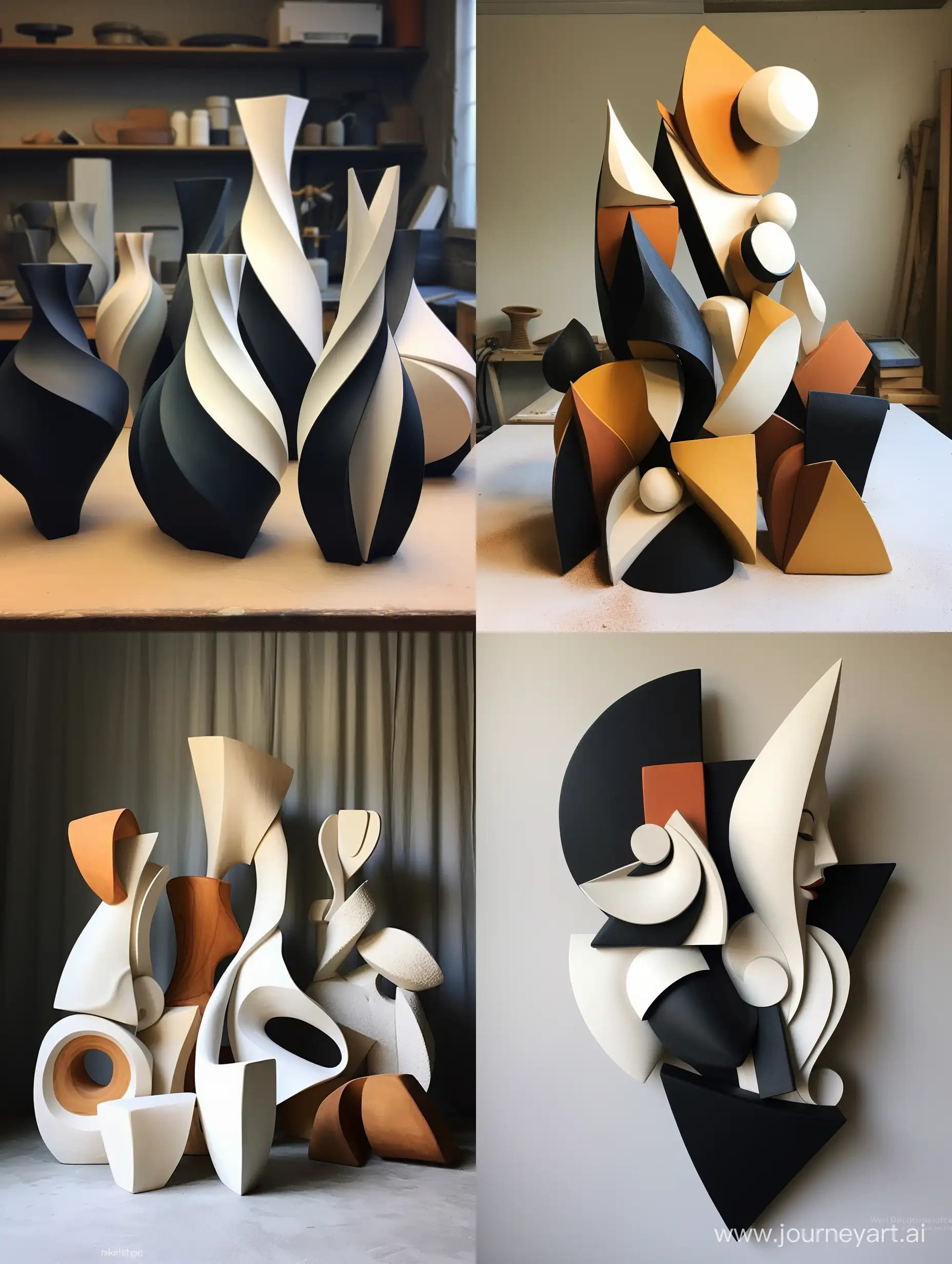 Geometric-Ceramic-Sculpture-Abstract-Forms-in-60s-Style