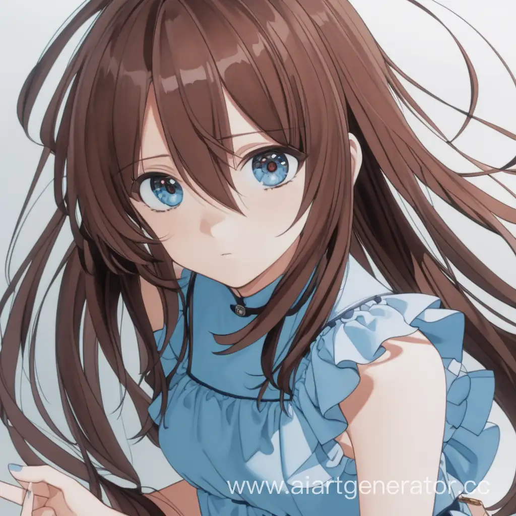 Mysterious-Anime-Girl-in-Elegant-Blue-Dress-with-Dark-Eyes-and-ReddishBrown-Hair