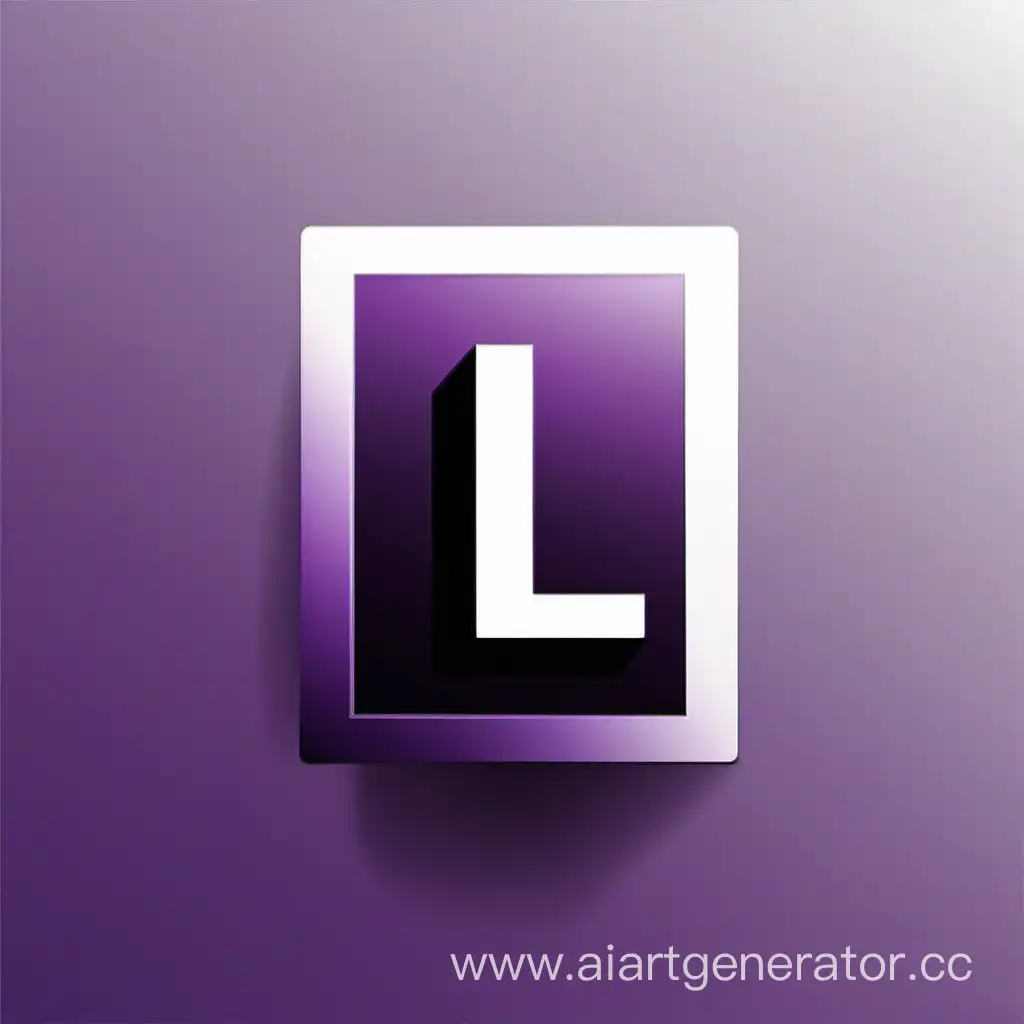 Bold-Black-and-White-Letter-L-Icon-with-Subtle-Purple-Accents