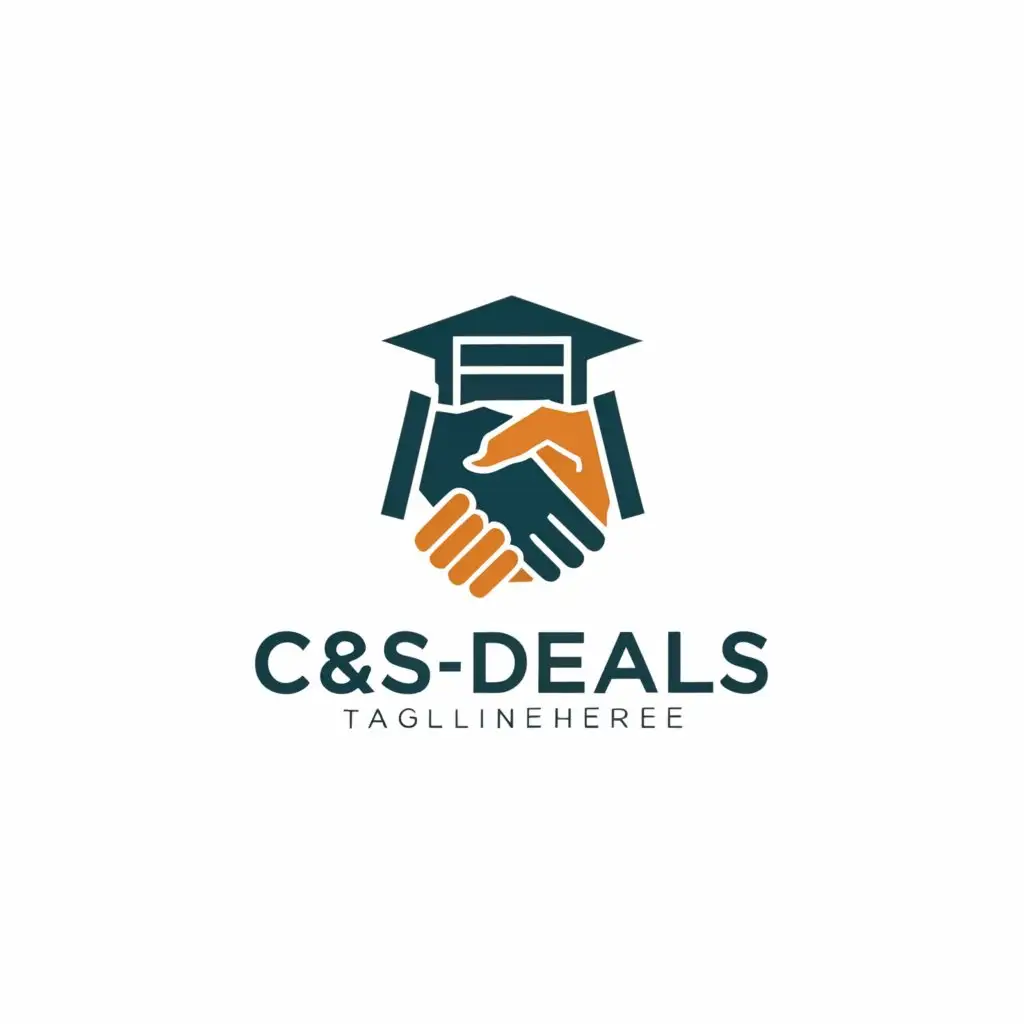 a logo design,with the text "C&S-DEALS", main symbol:certificate university hands,Minimalistic,clear background