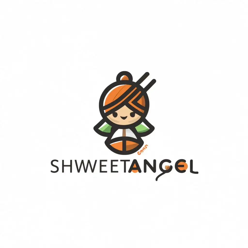 a logo design,with the text "Shweetangel", main symbol:yarn, japanese girl,Moderate,be used in Events industry,clear background