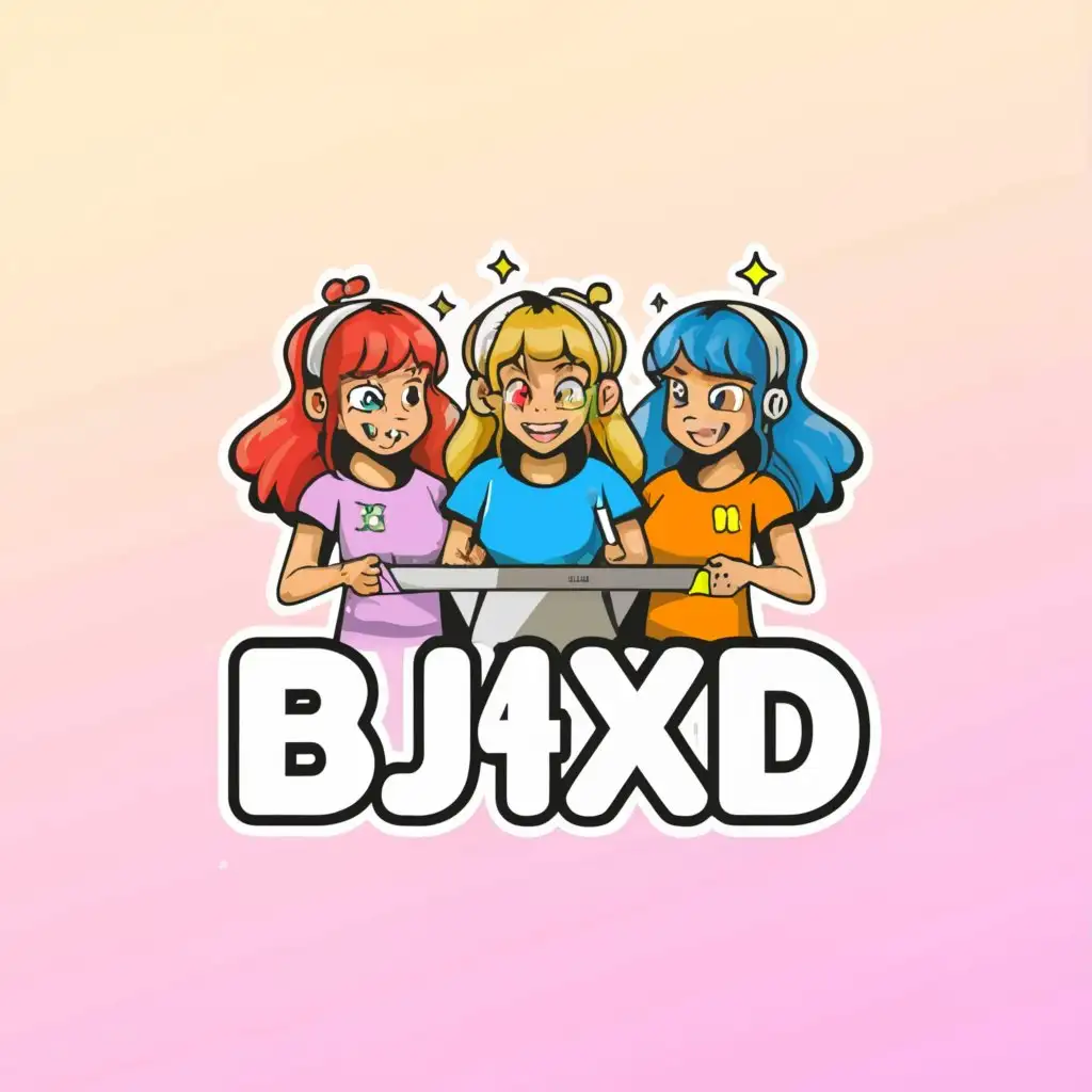 LOGO-Design-For-Girls-Chat-Rooms-Moderate-and-Clear-Background-with-bj4xd-Text