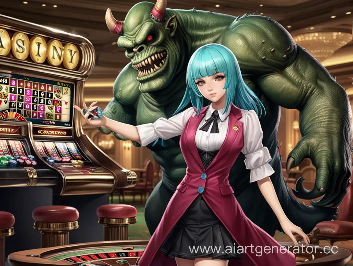 Casinothemed-Fashion-Show-with-Monster-Servant