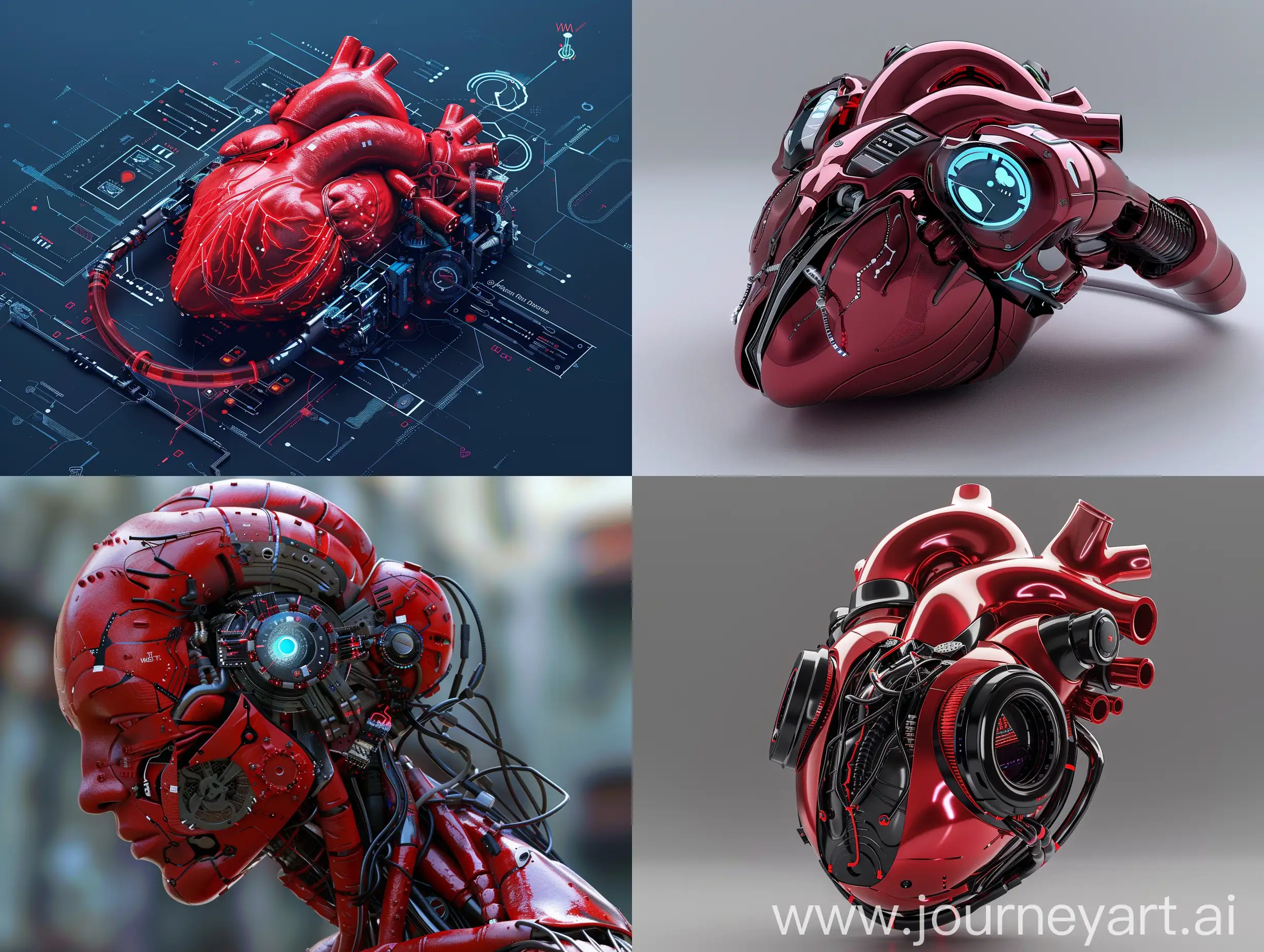 Cyberpunk-Heart-Futuristic-Product-Design-with-Electronic-Elements