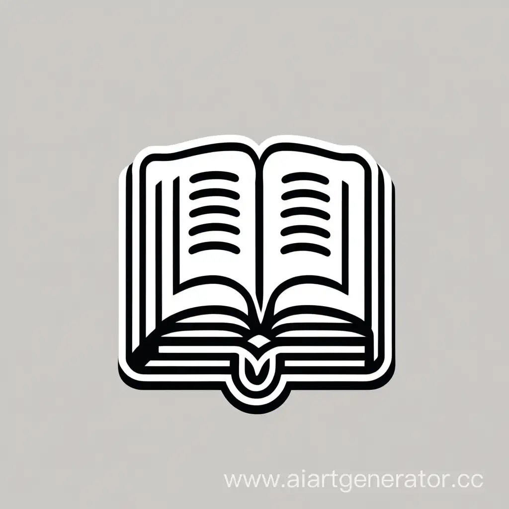 Иконка на прозрачном фоне для книжного клуба в минималистичном стиле