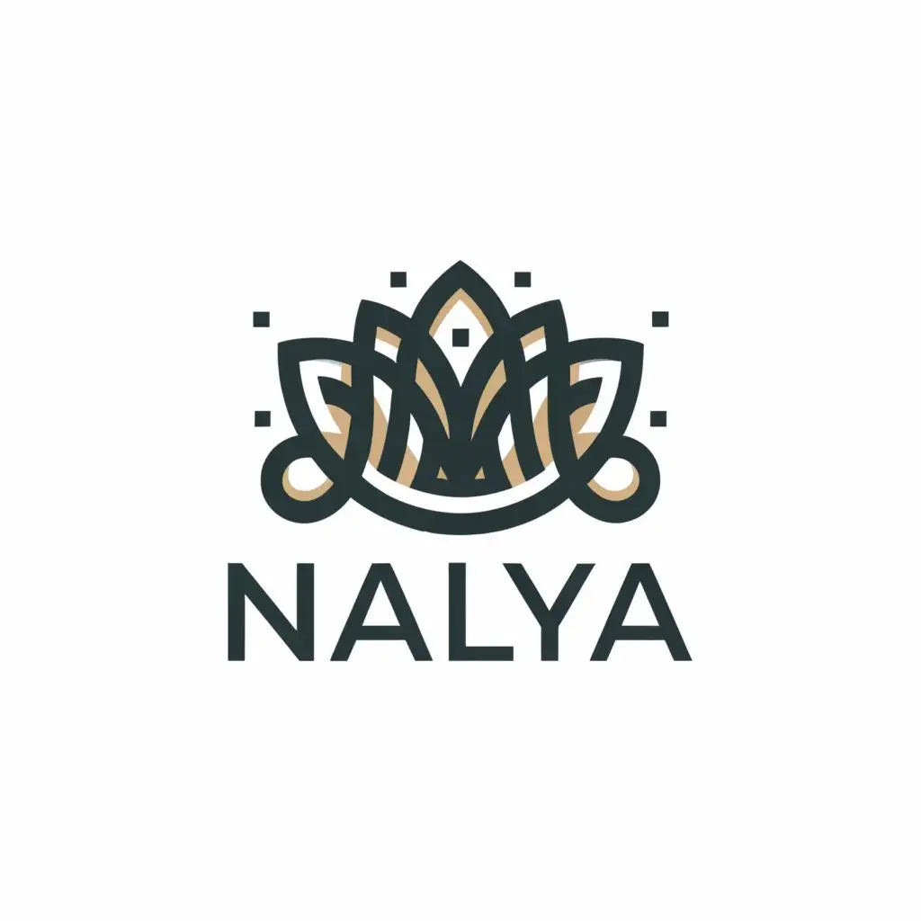 a logo design,with the text "NALYA", main symbol:Princess Crown,Moderate,clear background