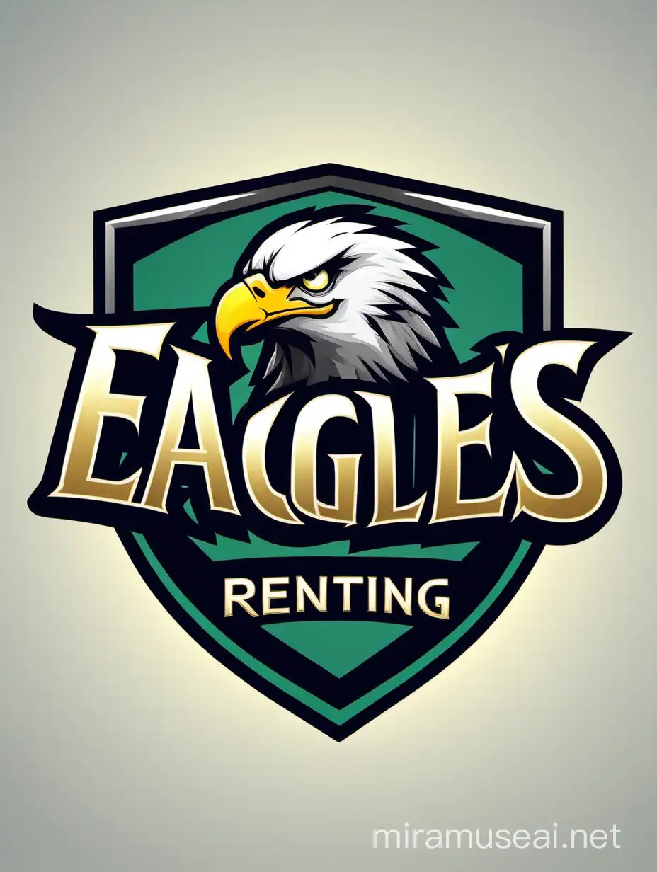 Eagles Renting Logo Design Majestic Eagle Emblem for Ingame Rental Company